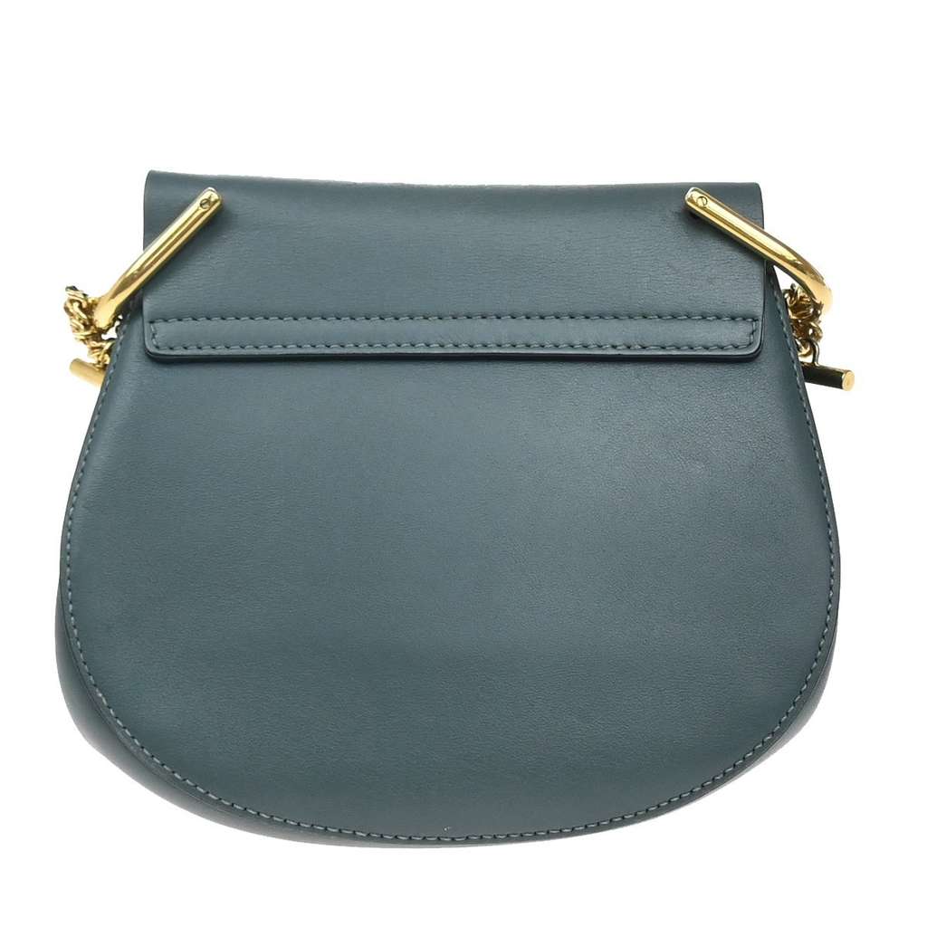 Chloe Drew Crossbody Bag Blue Suede Good condition - Back View