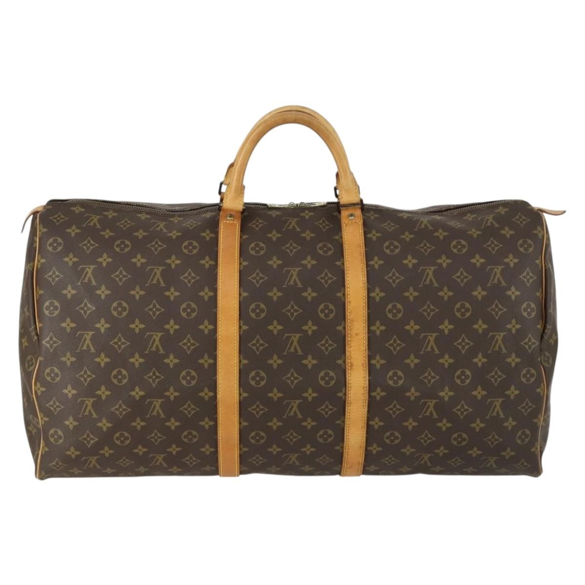 Louis Vuitton Keepall Bag Brown Canvas Fair condition - Back View
