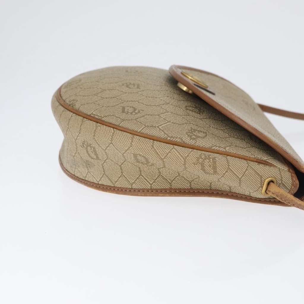 Christian Dior Vintage Honeycomb Flap Crossbody Bag Beige Canvas Good condition - Inside View