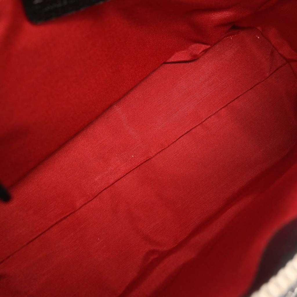 Bvlgari Logomania Shoulder Bag Black Leather Good condition - Inside View