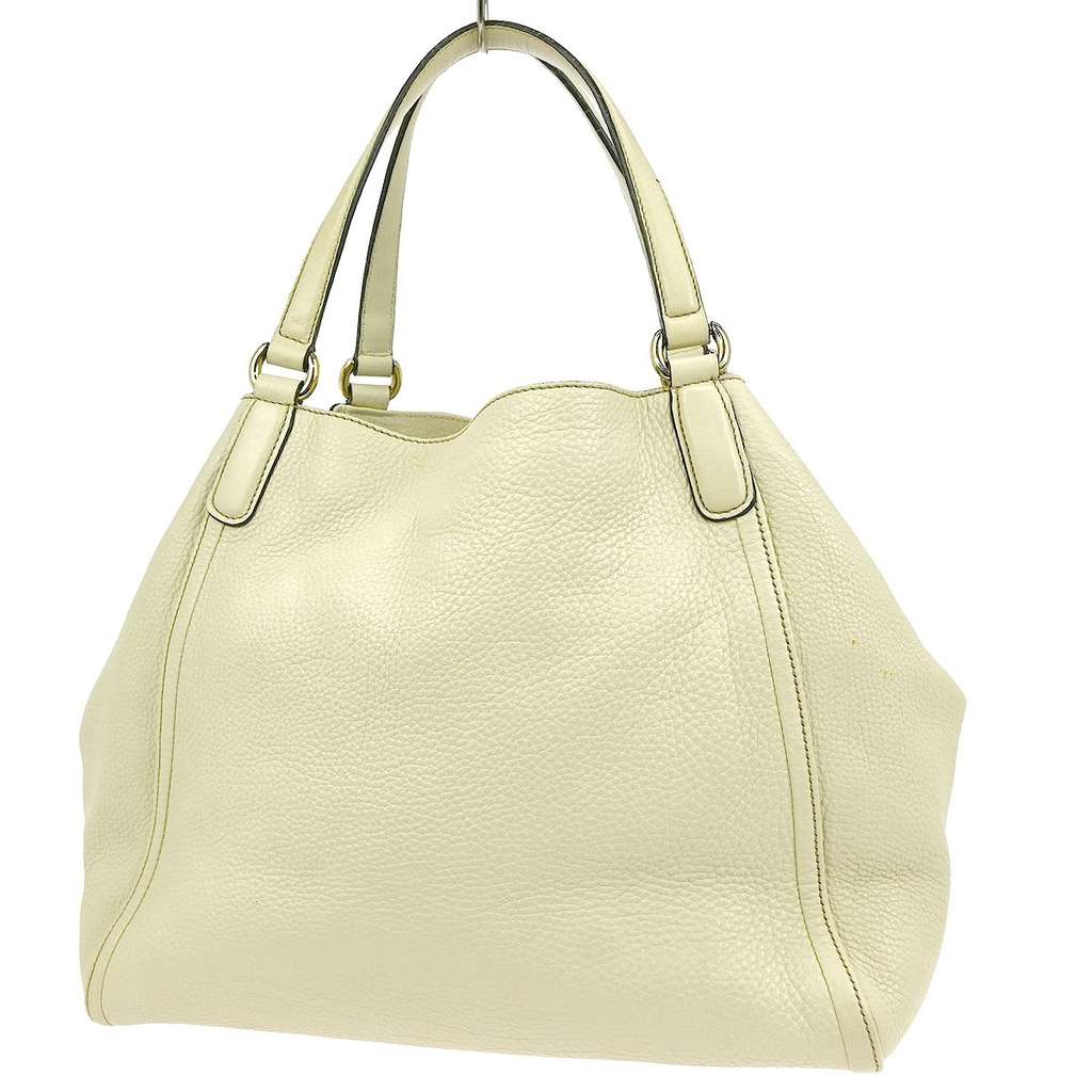 Gucci Soho Shoulder Bag Ecru Leather Good condition - Back View