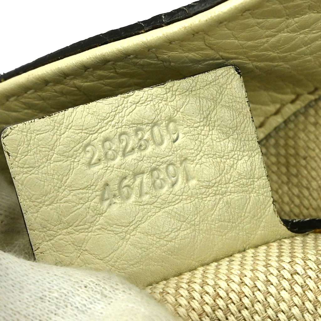 Gucci Soho Shoulder Bag Ecru Leather Good condition - Box View