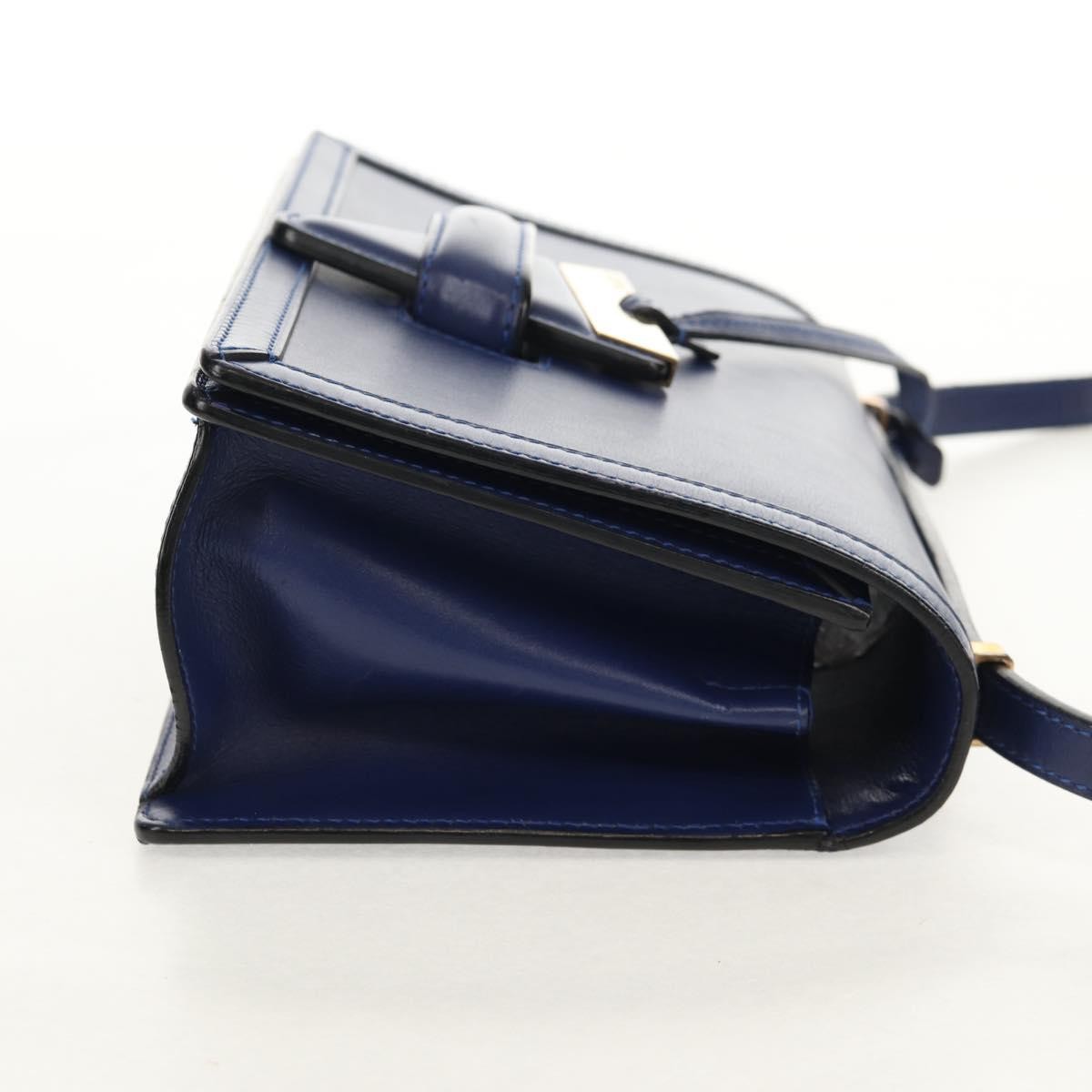 Loewe Barcelona Shoulder Bag Blue Leather Good condition - Model View