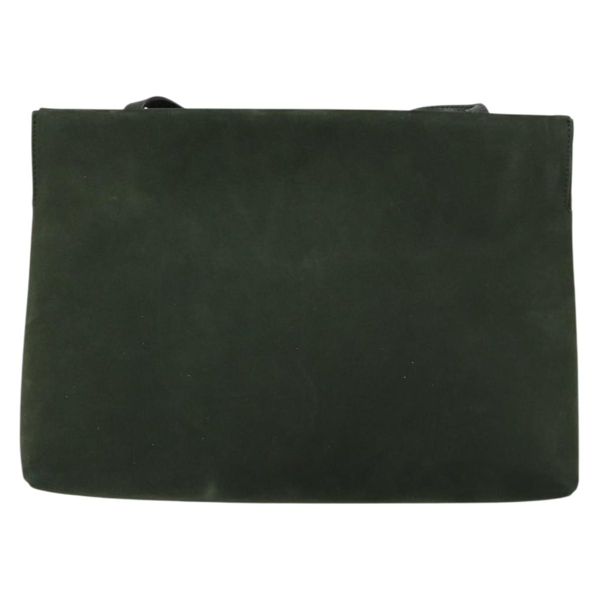 Salvatore Ferragamo Vala Shoulder Bag Khaki Suede Good condition - Back View