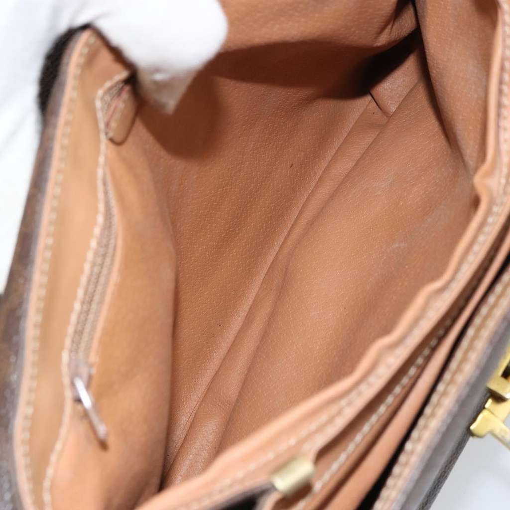 Celine Vintage Macadam Handbag Brown Fair condition - Box View