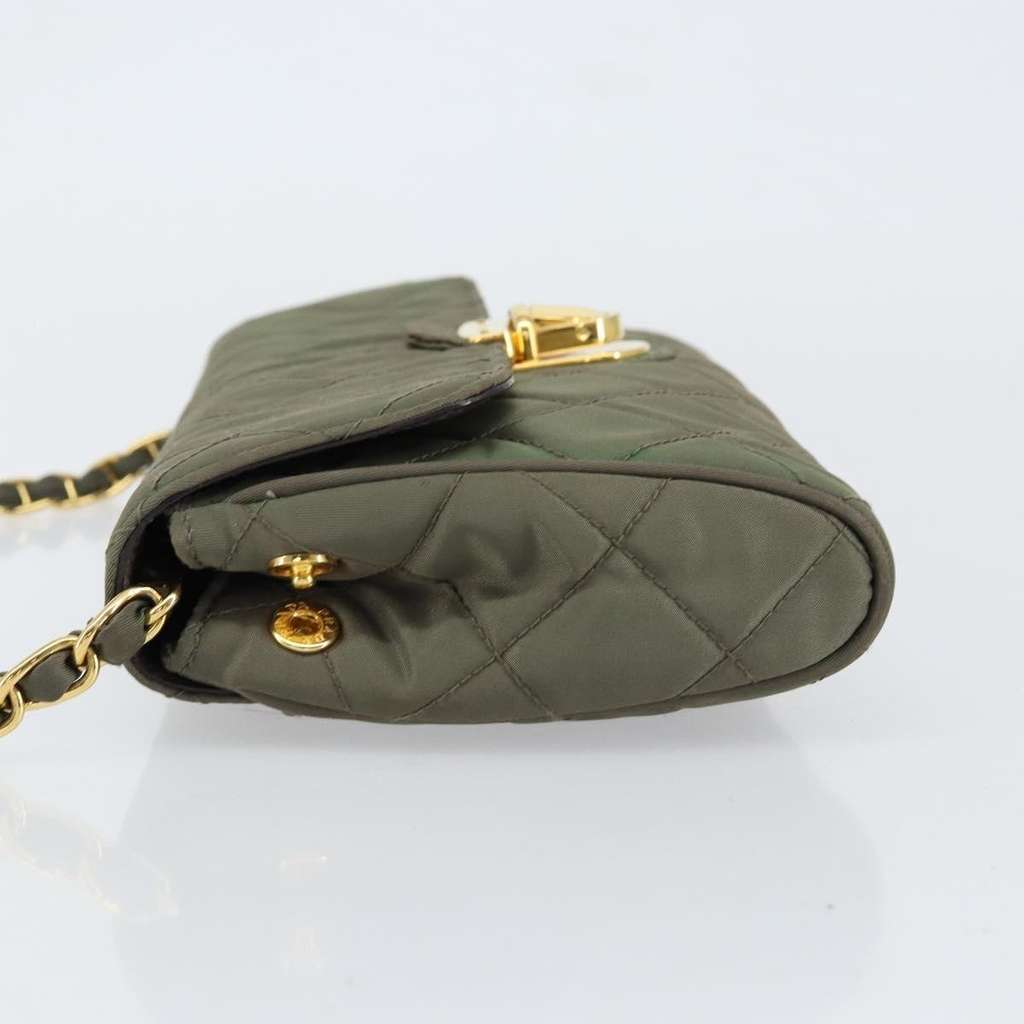 Prada Pushlock Chain Flap Bag Khaki Good condition - Model View