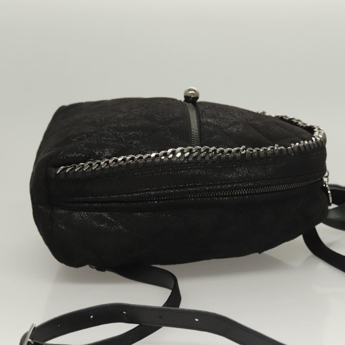 Stella Mccartney Falabella Flap Pocket Backpack Black Suede Good condition - Inside View