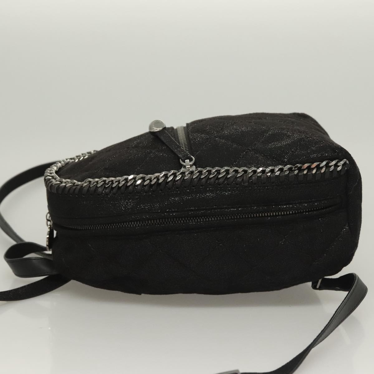 Stella Mccartney Falabella Flap Pocket Backpack Black Suede Good condition - Model View