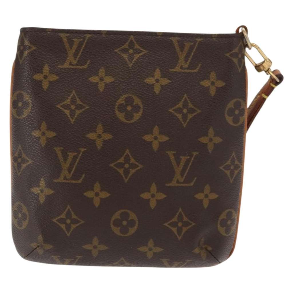Louis Vuitton Partition Wristlet Clutch Brown Canvas Fair condition - Back View