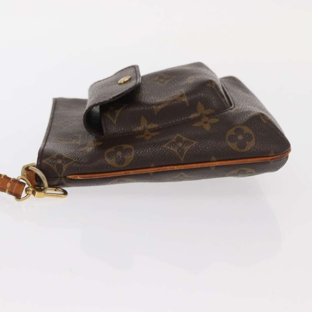 Louis Vuitton Partition Wristlet Clutch Brown Canvas Fair condition - Model View