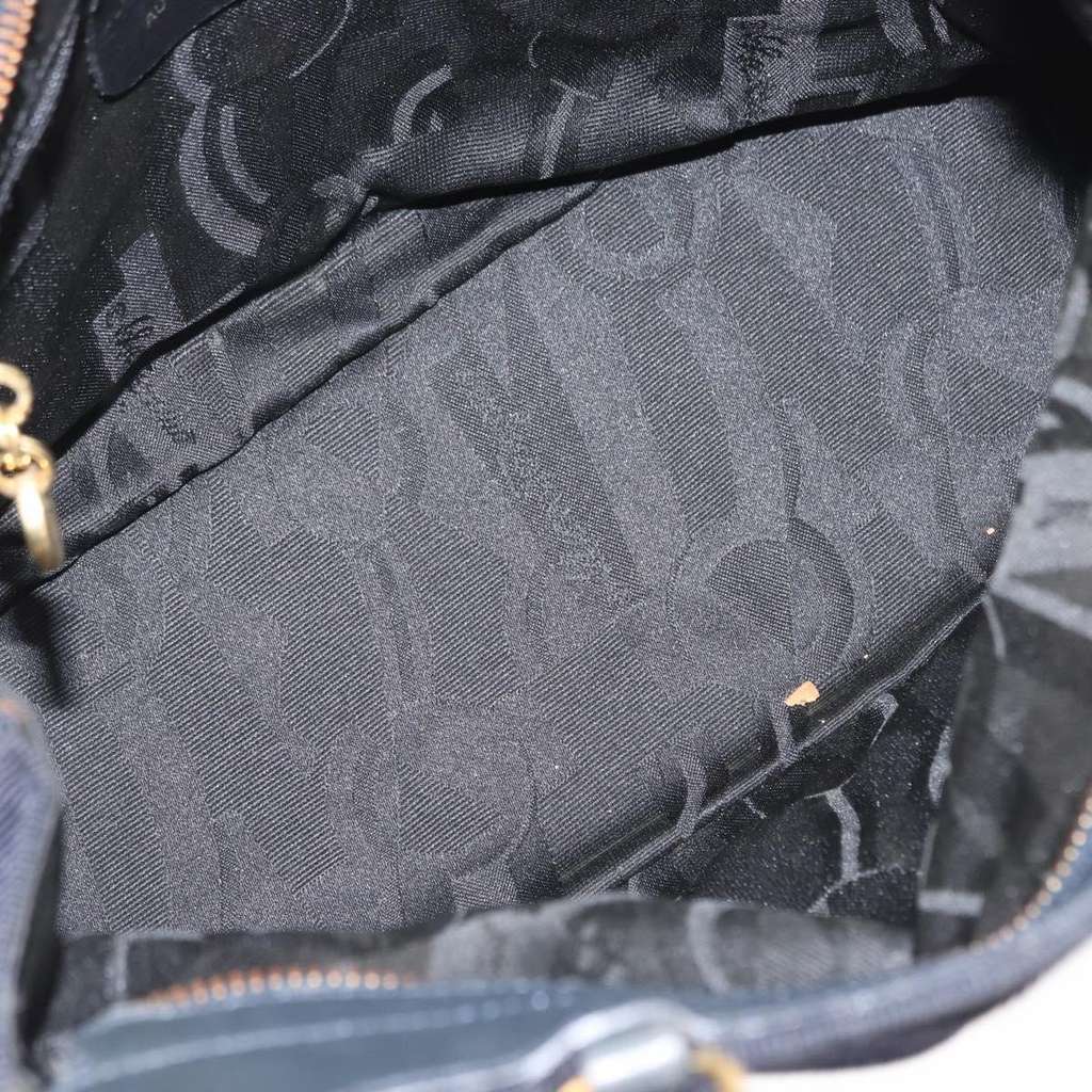 Salvatore Ferragamo Vala Handbag Navy Canvas Good condition - Box View