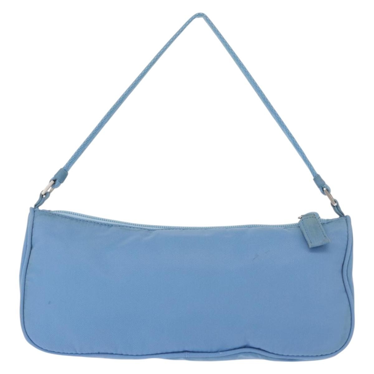 Prada Pochette Shoulder Bag Blue Good condition - Back View
