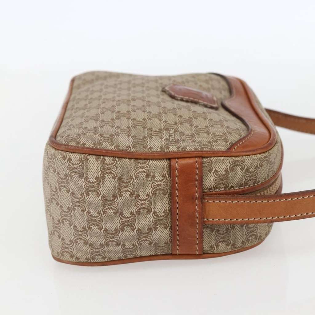 Celine Vintage Macadam Shoulder Bag Beige Canvas Good condition - Model View