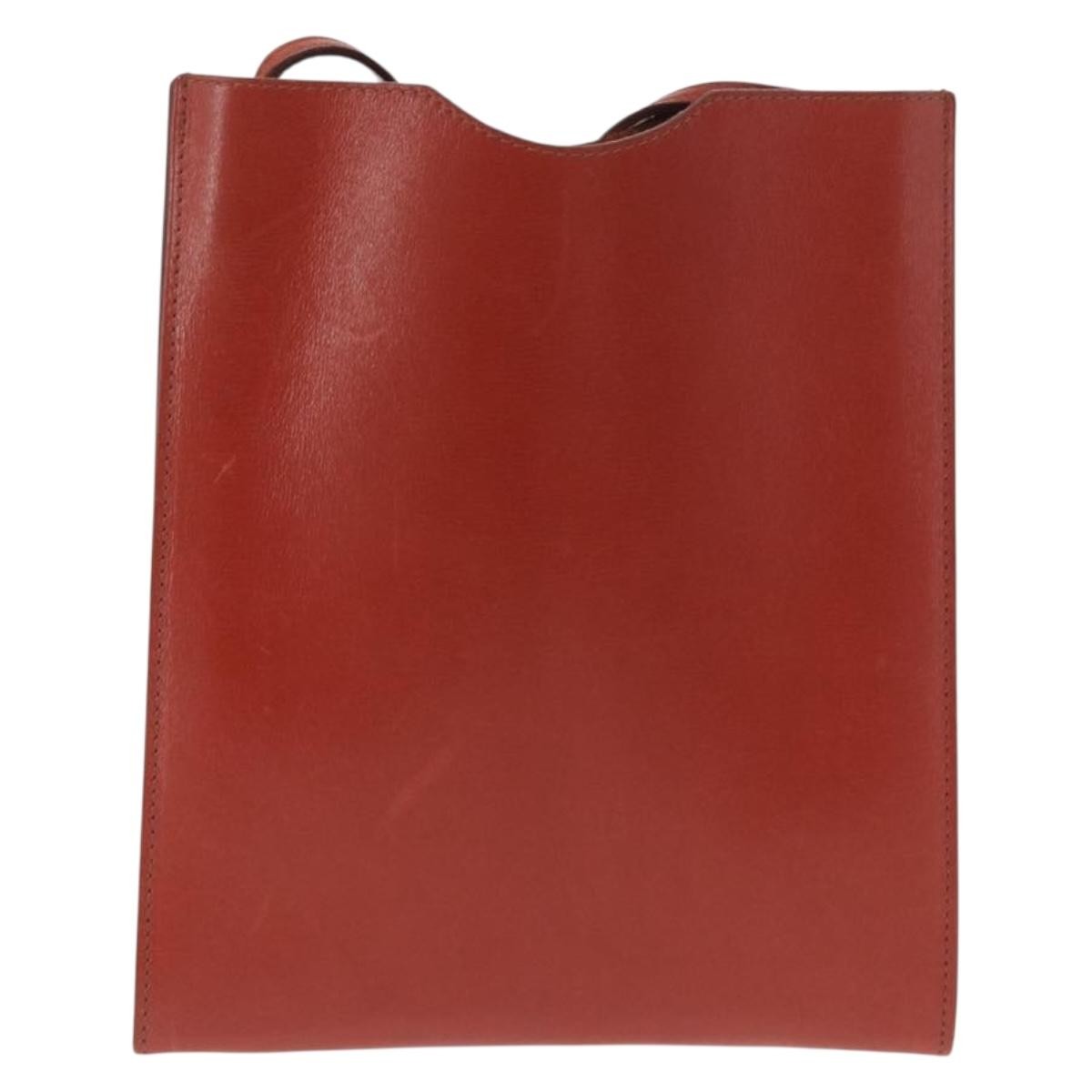 Hermès Onimaitou Handbag Burgundy Leather Good condition - Back View