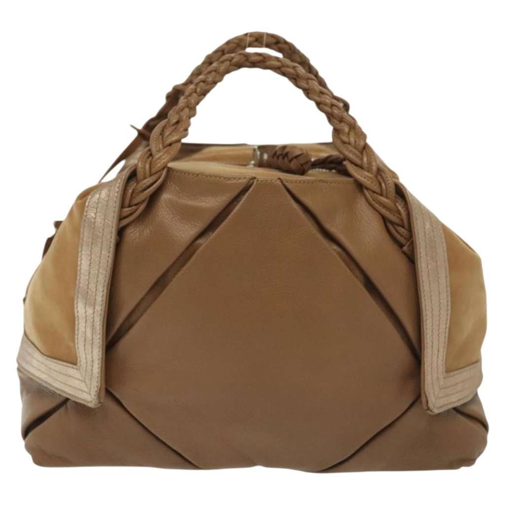 Salvatore Ferragamo Vintage Handbag Brown Leather Good condition - Back View