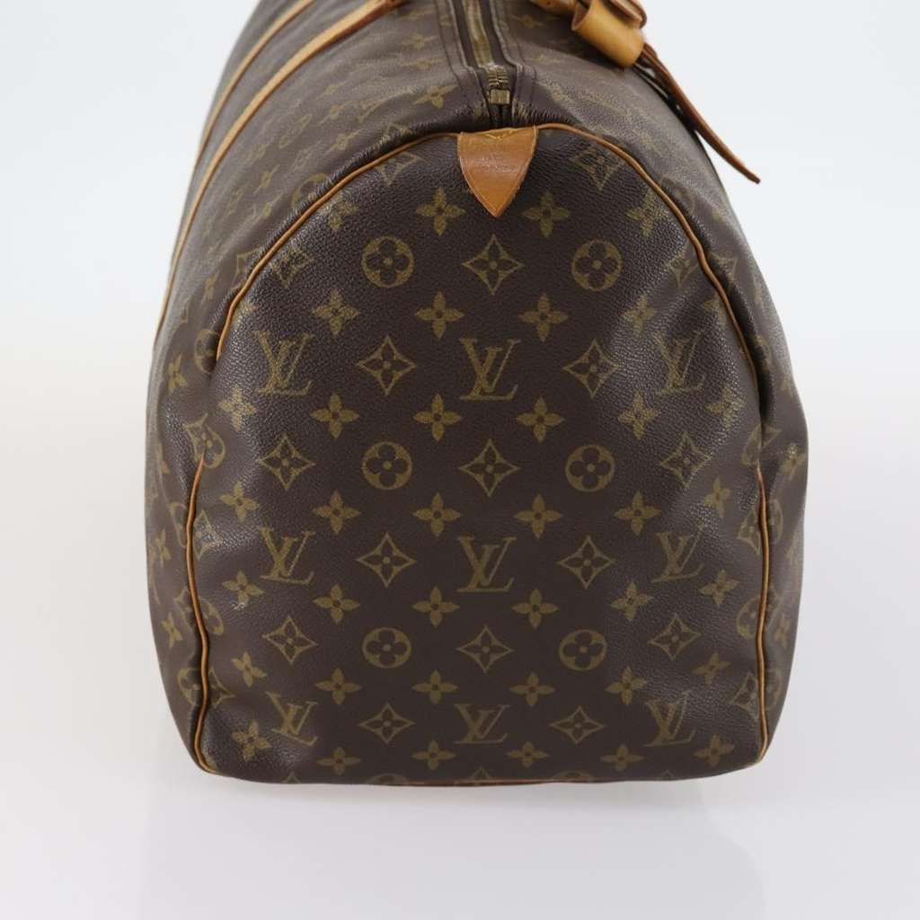 Louis Vuitton Keepall Bag Brown Canvas Fair condition - Model View
