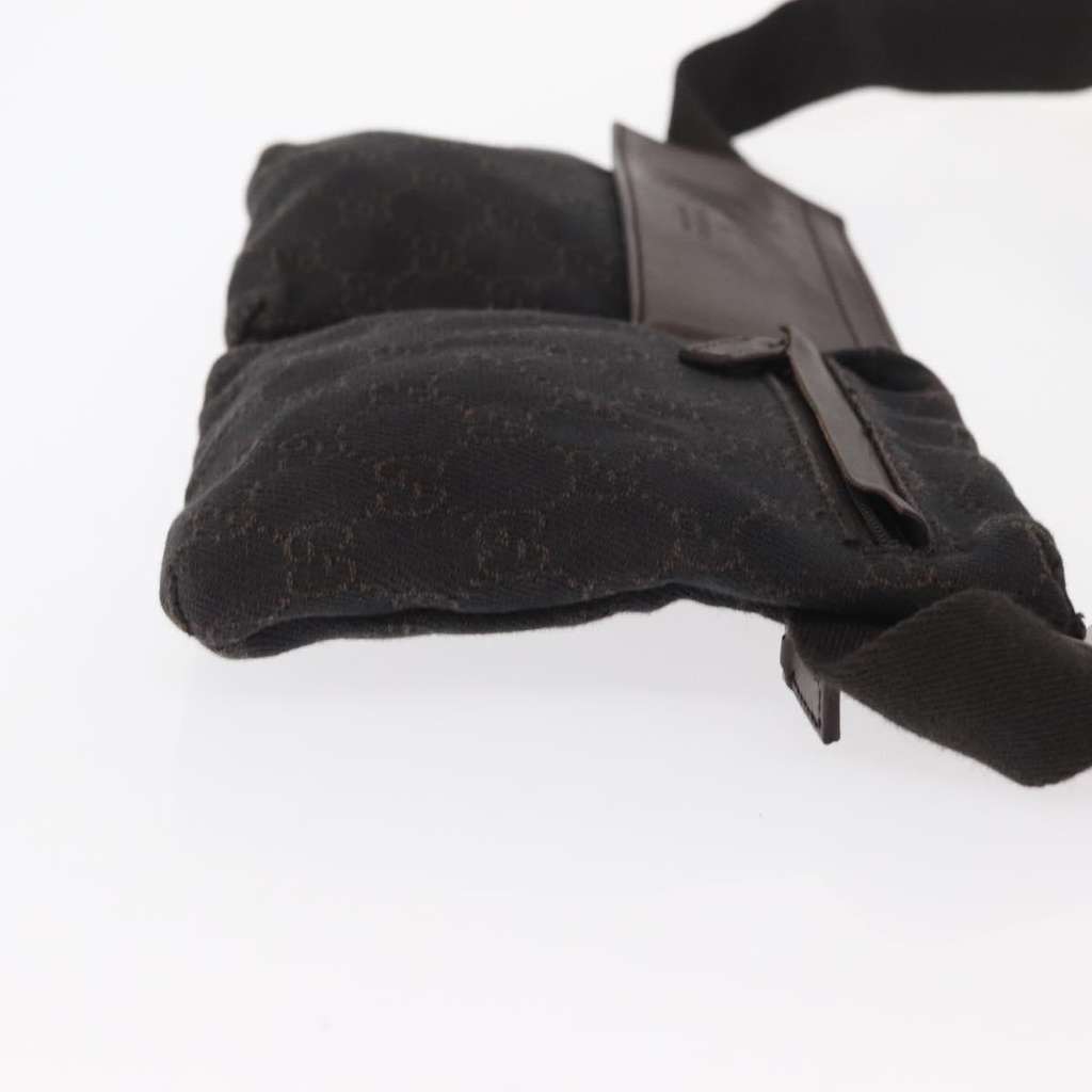 Gucci Vintage Double Belt Bag Black Canvas Fair condition - Inside View
