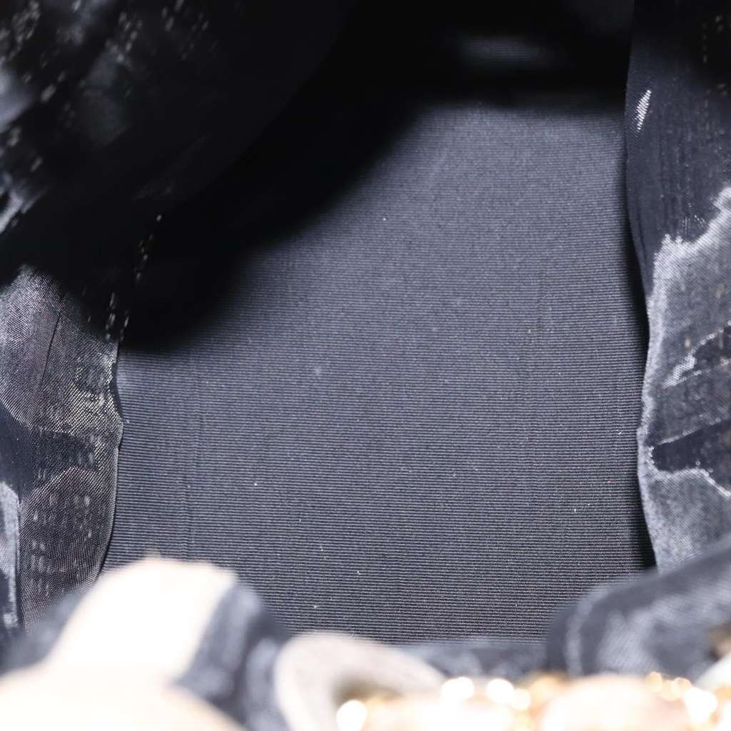 Chanel Chain Bucket Bag Black Leather Fair condition - Box View