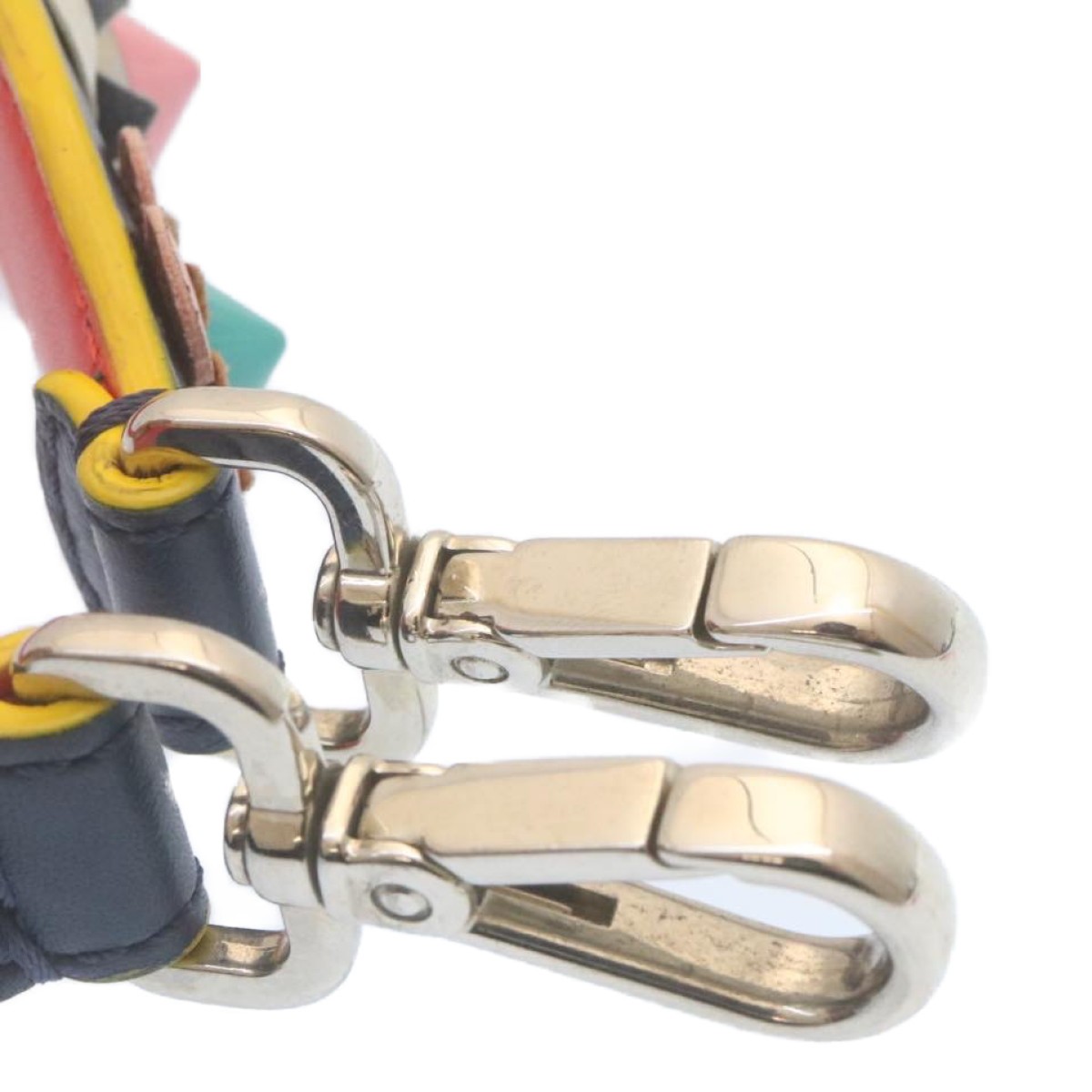 Fendi Flowerland Strap You Shoulder Strap Navy Leather Good condition - Box View