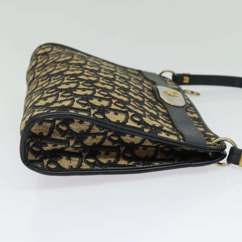 Christian Dior Vintage Trotter Crossbody Bag Brown Canvas Good condition - Model View