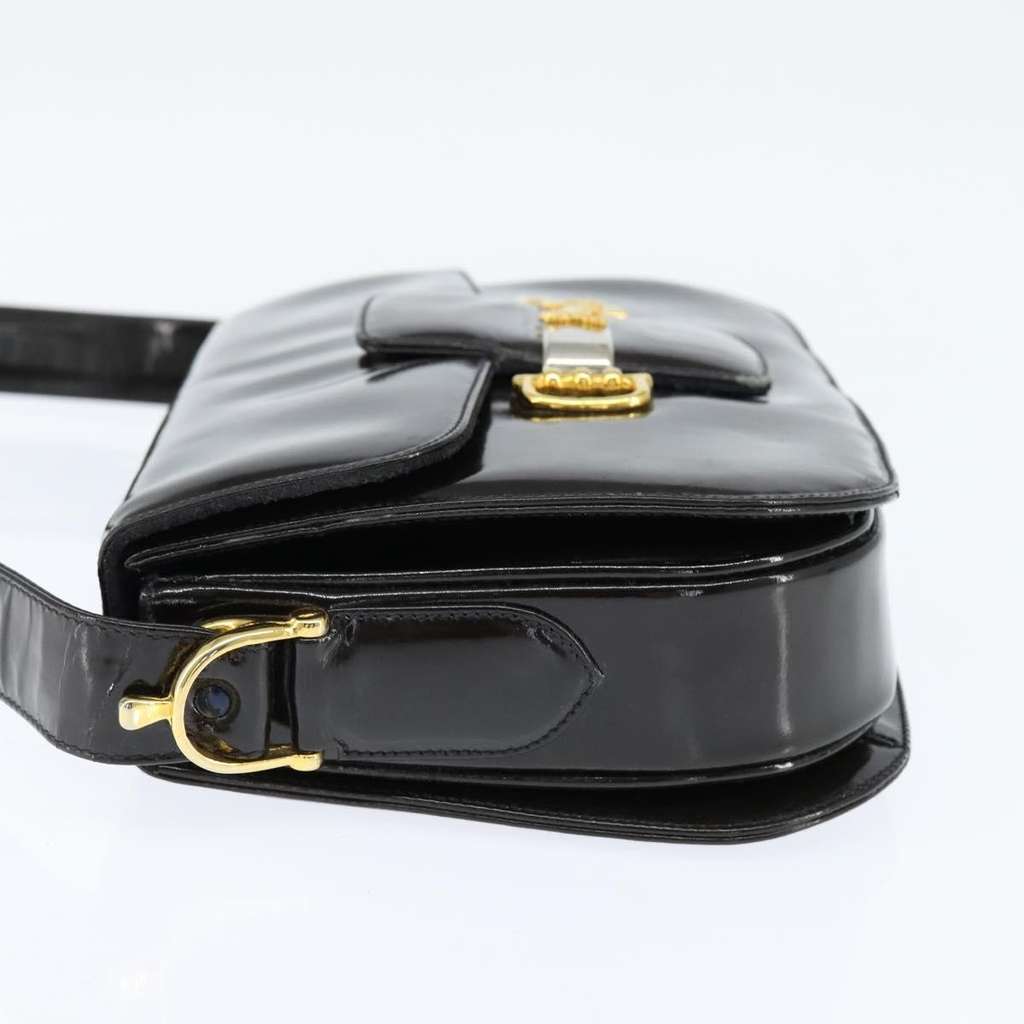 Celine Vintage Carriage Flap Clutch Black Good condition - Inside View