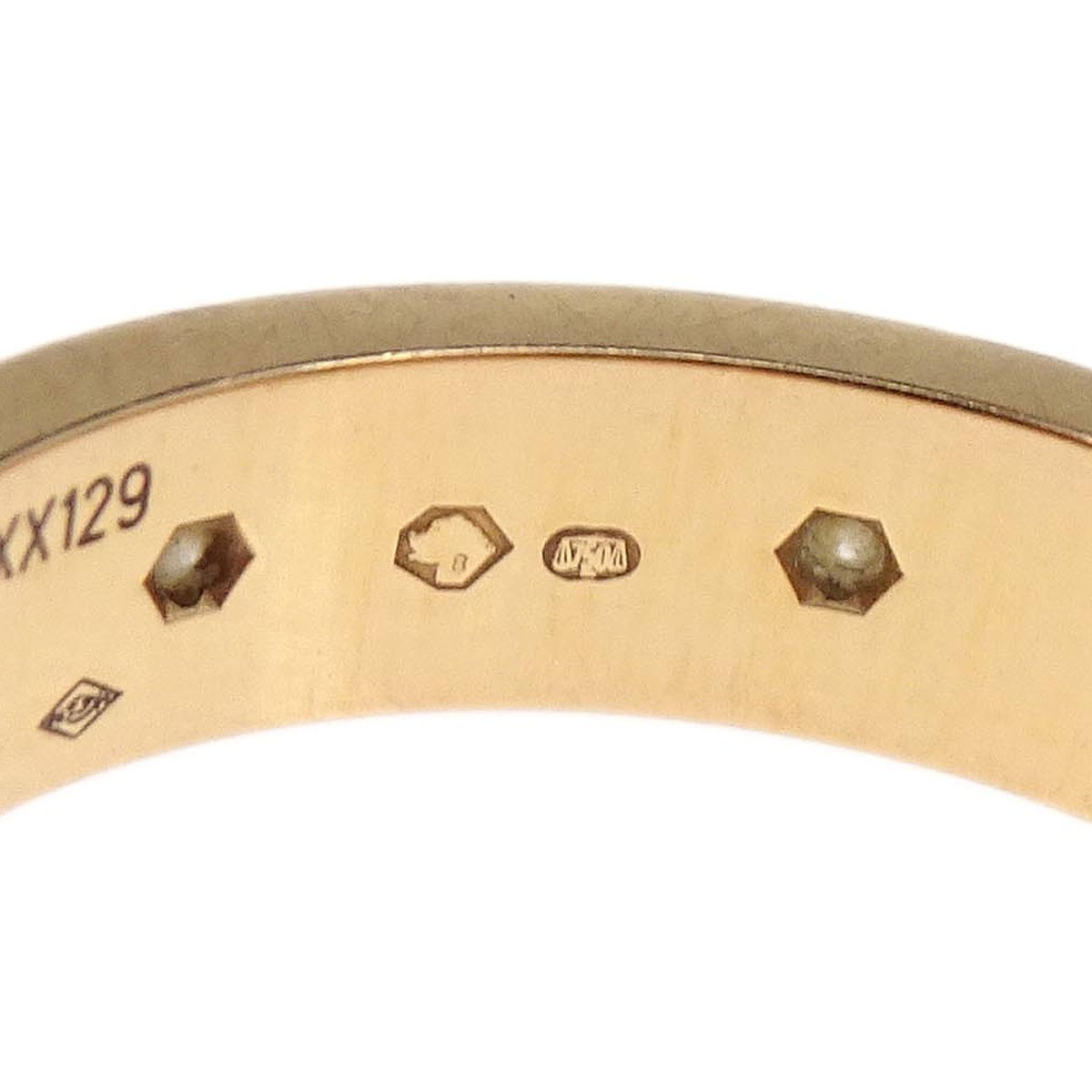 Cartier Love Wedding Band 8 Diamonds Ring Gold Good condition - Inside View