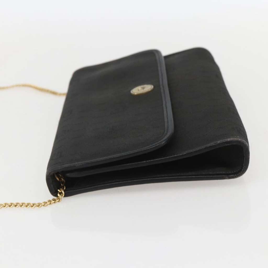 Christian Dior Vintage Honeycomb chain Black Canvas Good condition - Model View