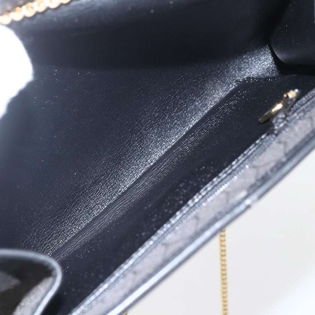 Christian Dior Vintage Honeycomb chain Black Canvas Good condition - Box View