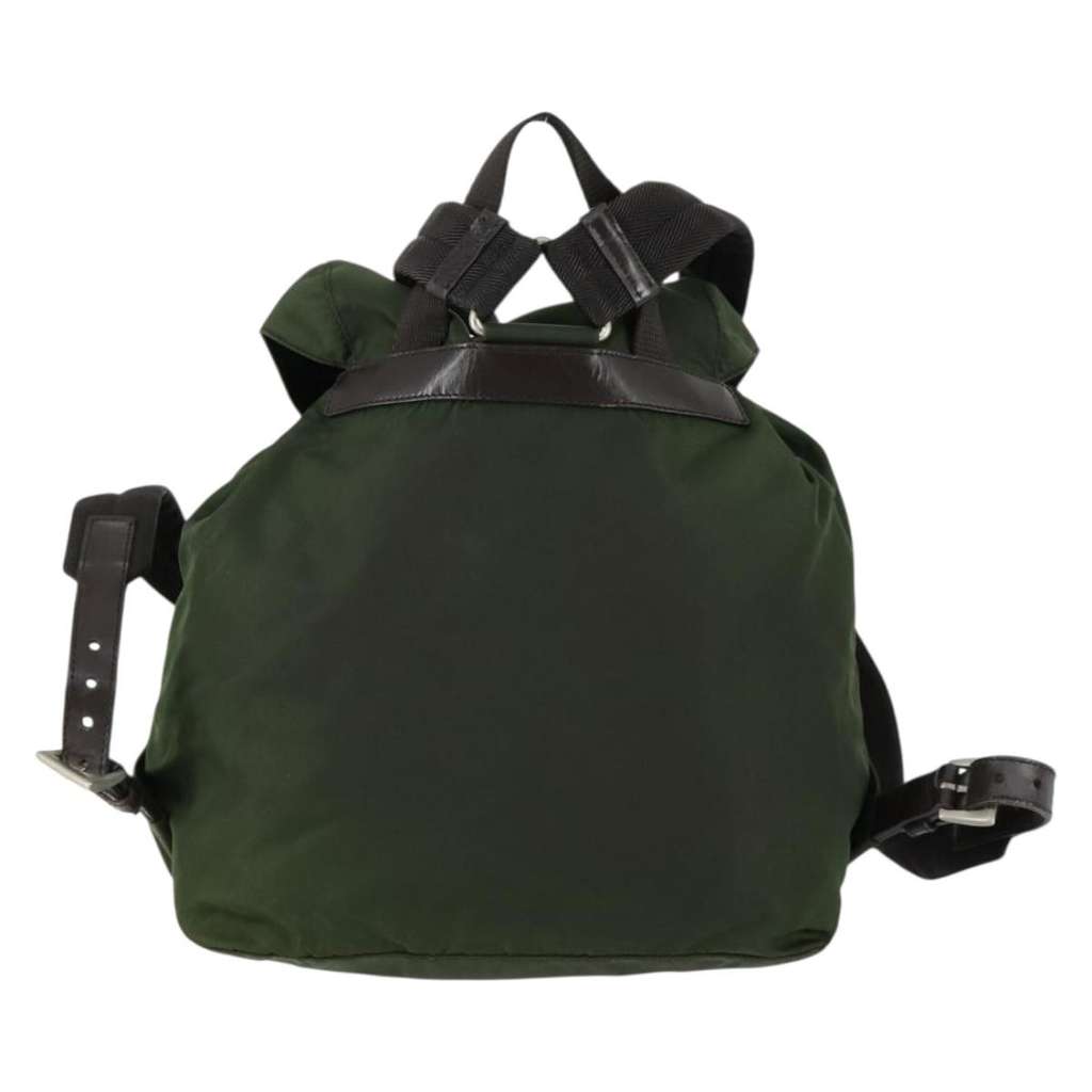 Prada Double Front Pocket Backpack Green Fair condition - Back View