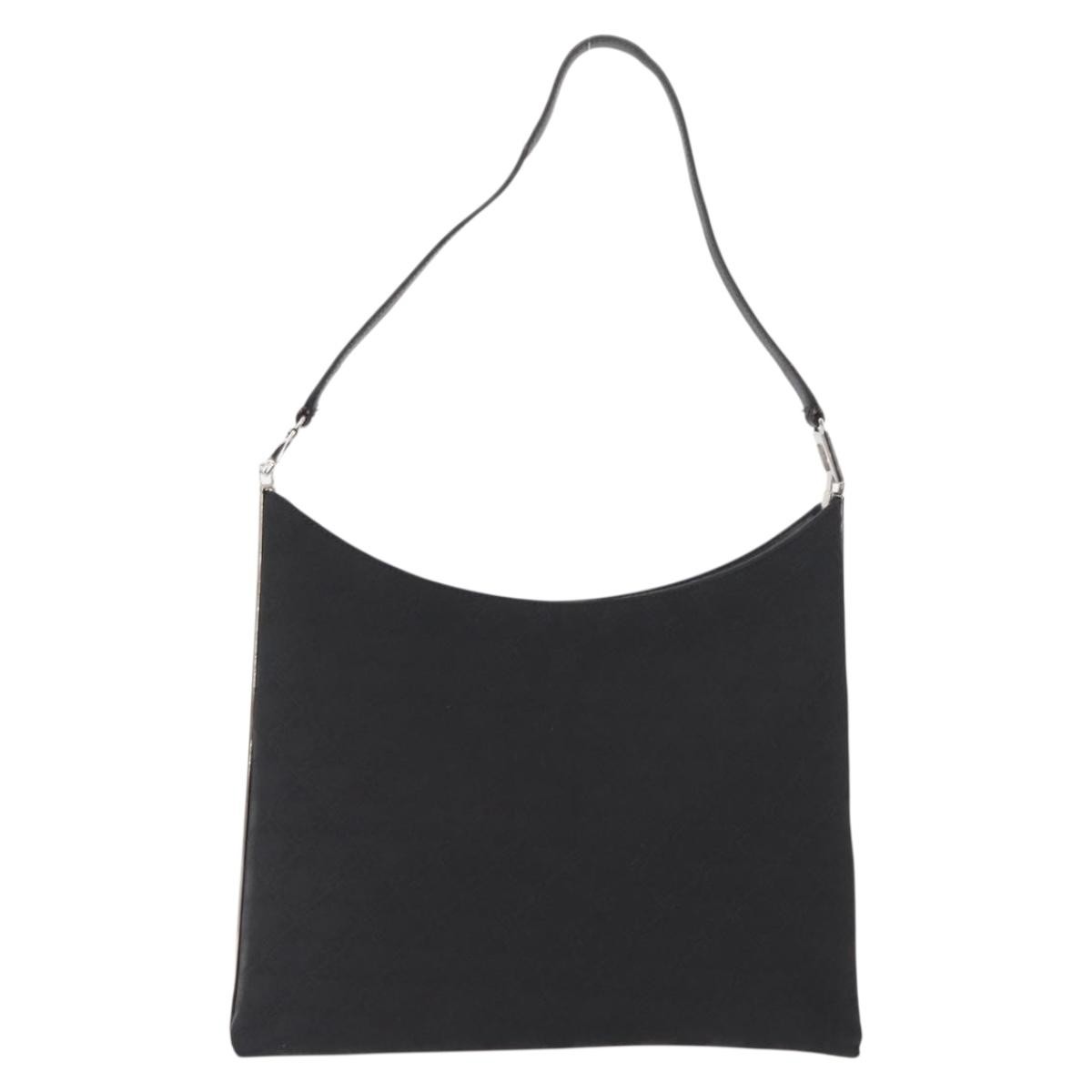 Salvatore Ferragamo Vintage Shoulder Bag Black Canvas Good condition - Back View