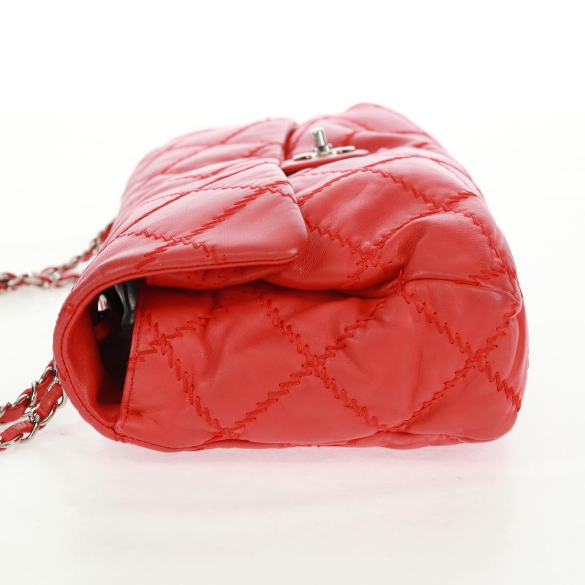 Chanel Ultimate Stitch Flap Bag Red Leather Good condition - Inside View