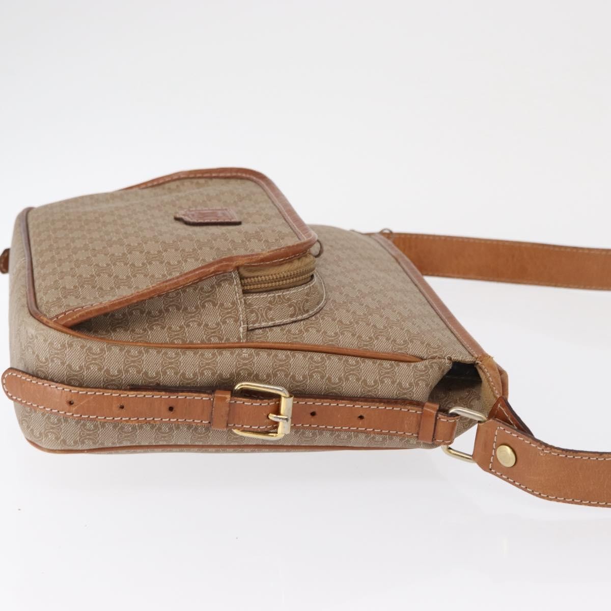 Celine Vintage Macadam Shoulder Bag Beige Canvas Good condition - Inside View
