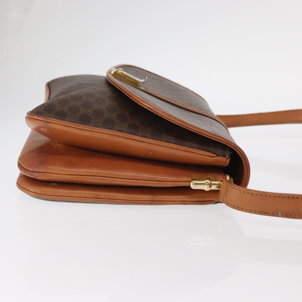 Celine Vintage Macadam Shoulder Bag Brown Canvas Good condition - Inside View