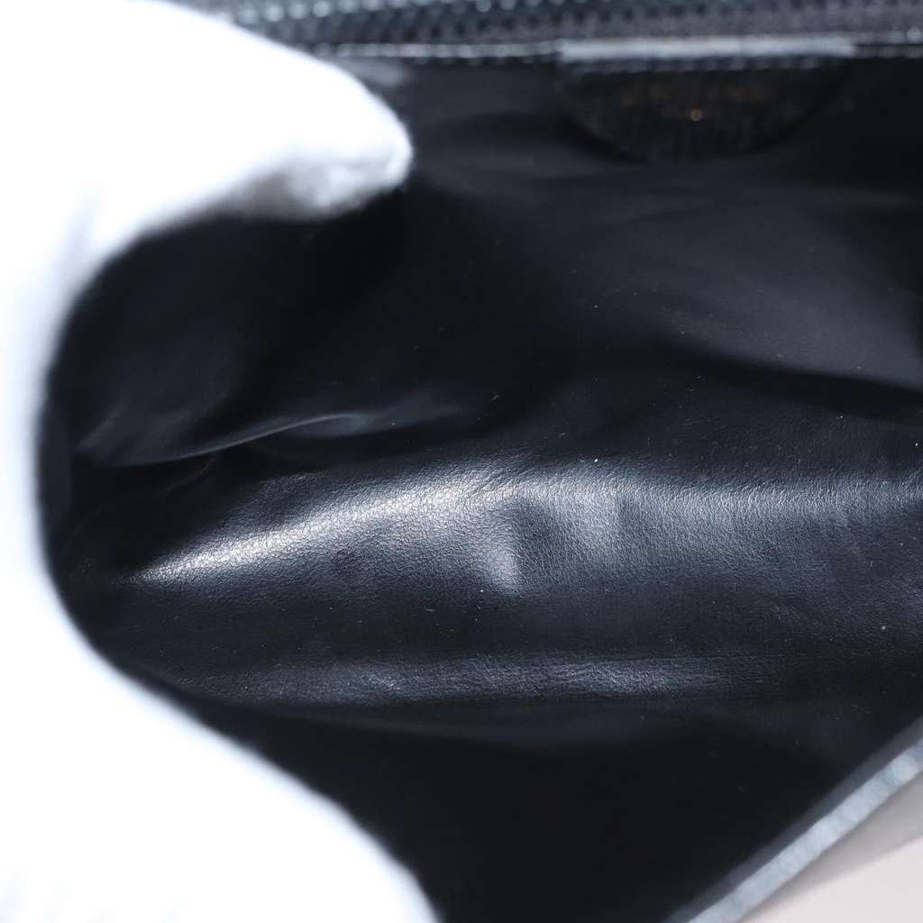 Celine Circle Logo Shoulder Bag Black Leather Good condition - Box View