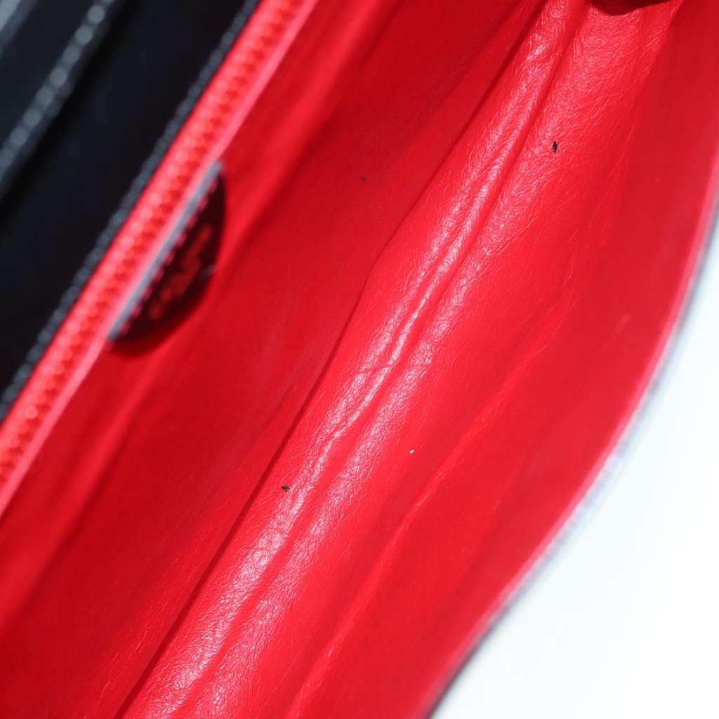 Celine Vintage Circle Logo Crossbody Bag Black Leather Good condition - Box View