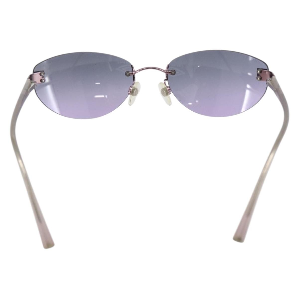 Chanel Logo CC Sunglasses Purple Metal Very good condition - Back View