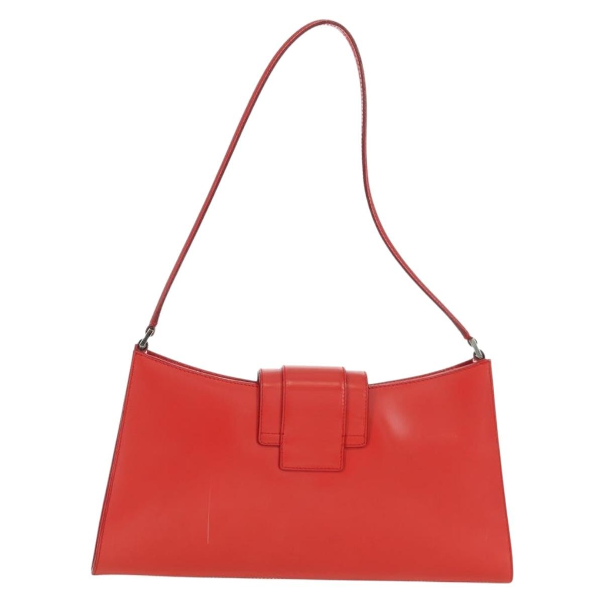 Salvatore Ferragamo Vintage Shoulder Bag Red Leather Good condition - Back View