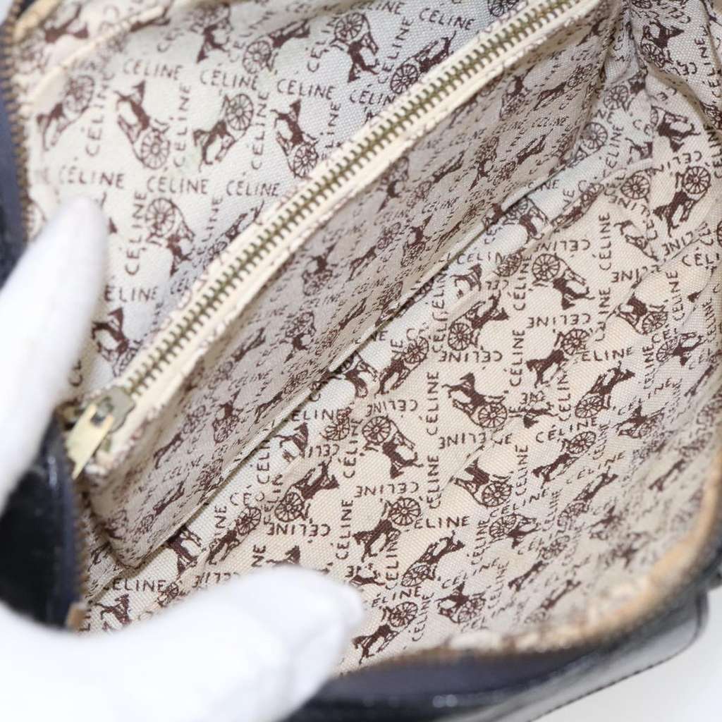 Celine Shoulder Bag Black Leather Good condition - Box View