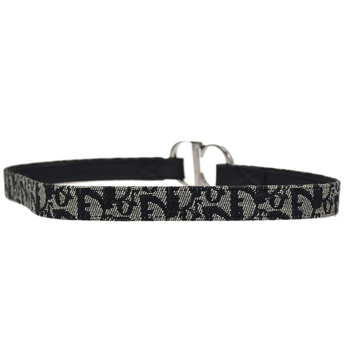 Christian Dior Vintage belt Black Canvas Good condition - Back View