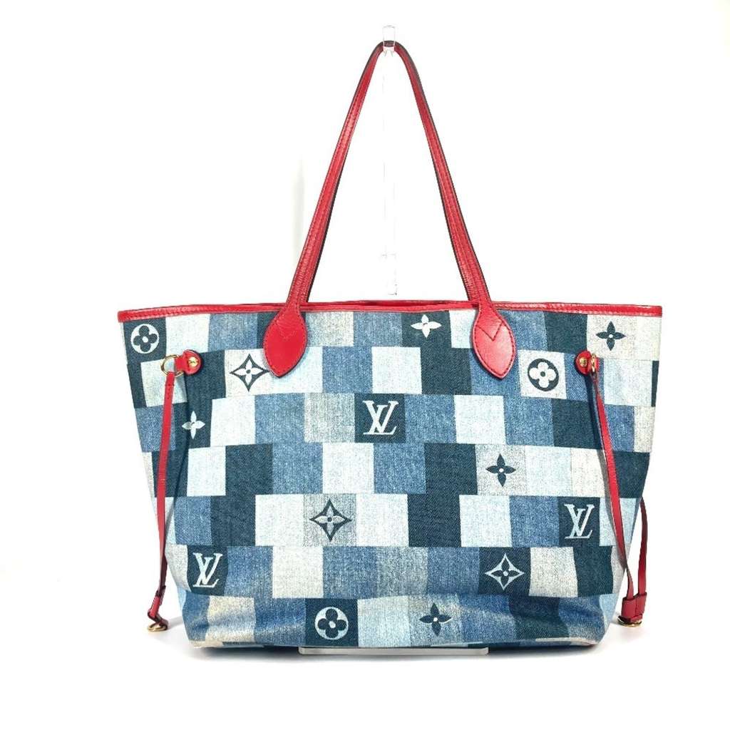 Louis Vuitton Neverfull Tote Blue Good condition - Back View