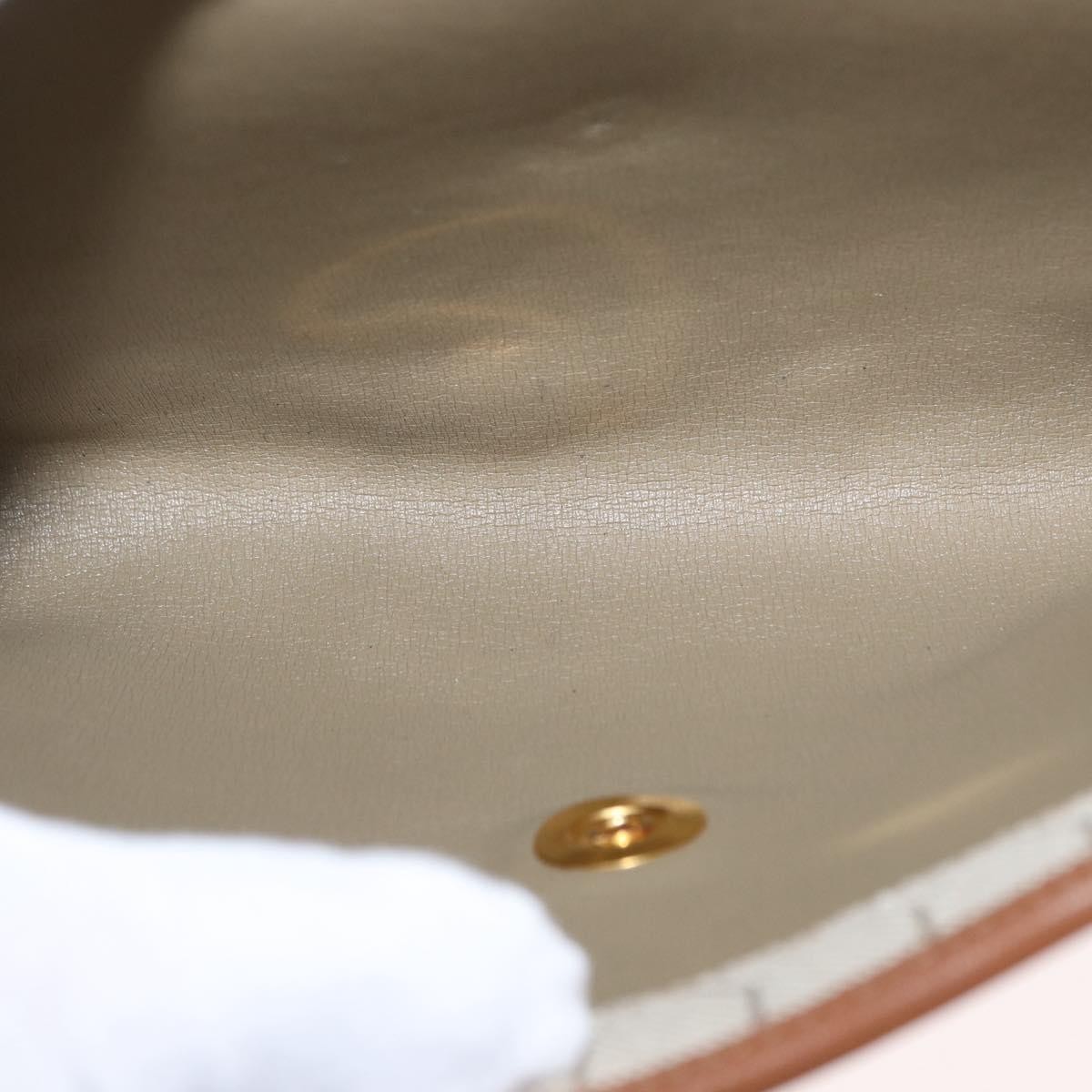 Christian Dior Vintage Honeycomb chain Beige Canvas Good condition - Box View