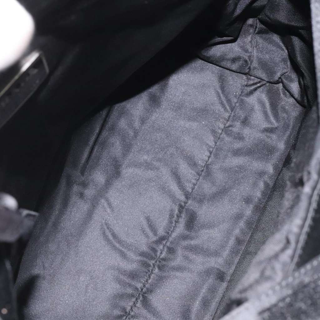 Prada Resin Handle Tote Black Satin Good condition - Box View