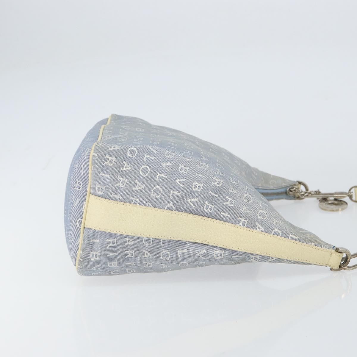 Bvlgari Logomania Shoulder Bag Blue Canvas Good condition - Inside View