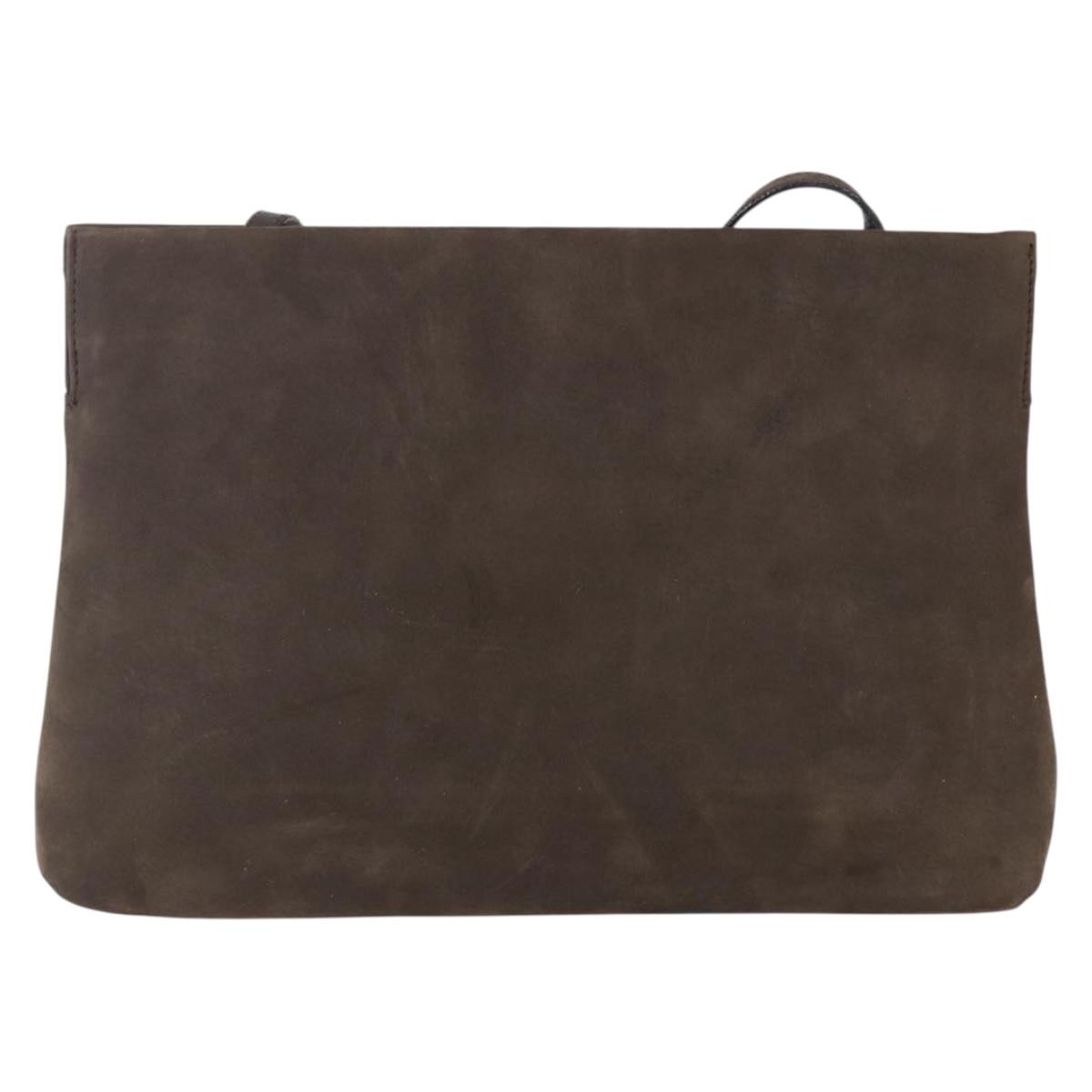 Salvatore Ferragamo Vala Shoulder Bag Brown Suede Good condition - Back View