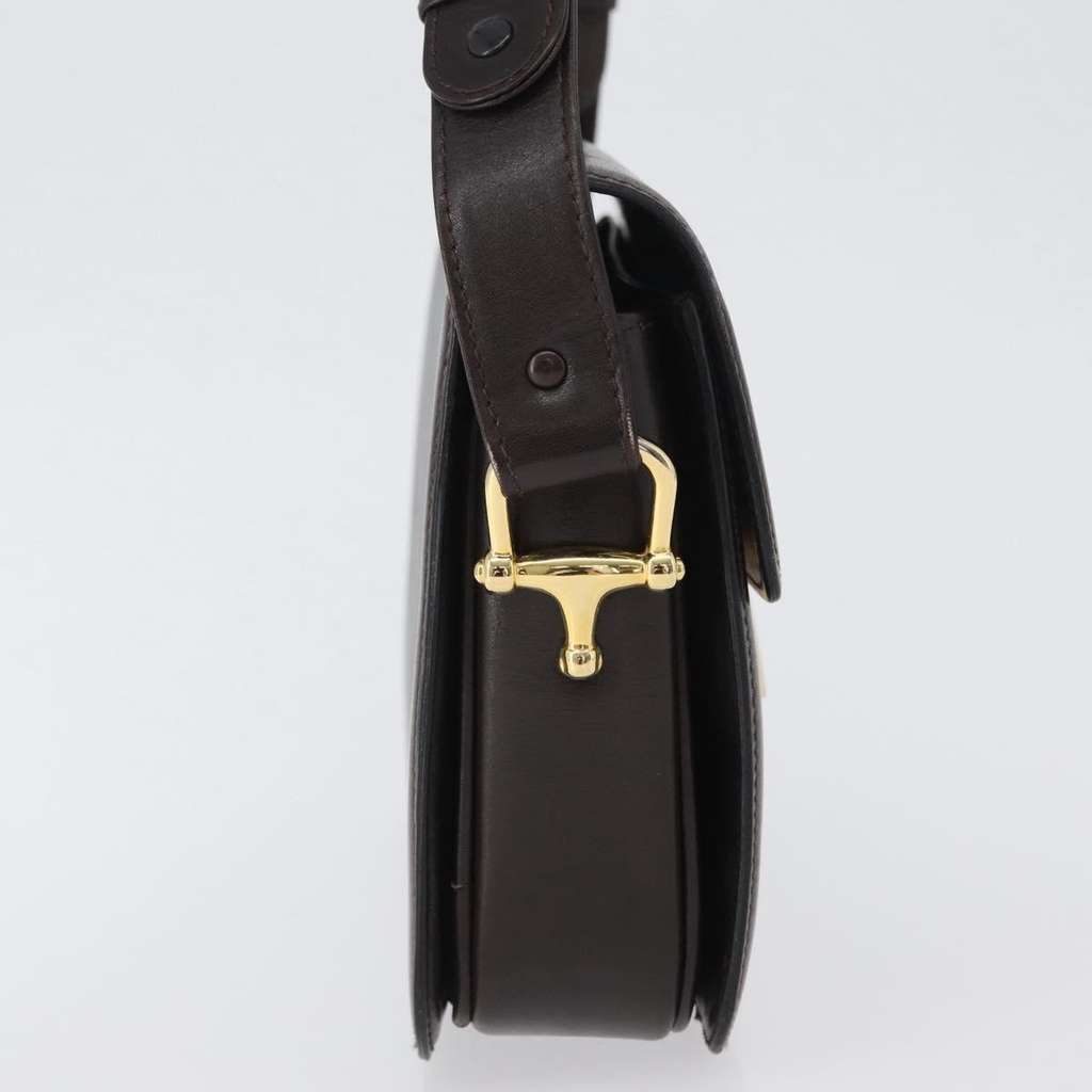 Celine Vintage Shoulder Bag Brown Leather Good condition - Model View