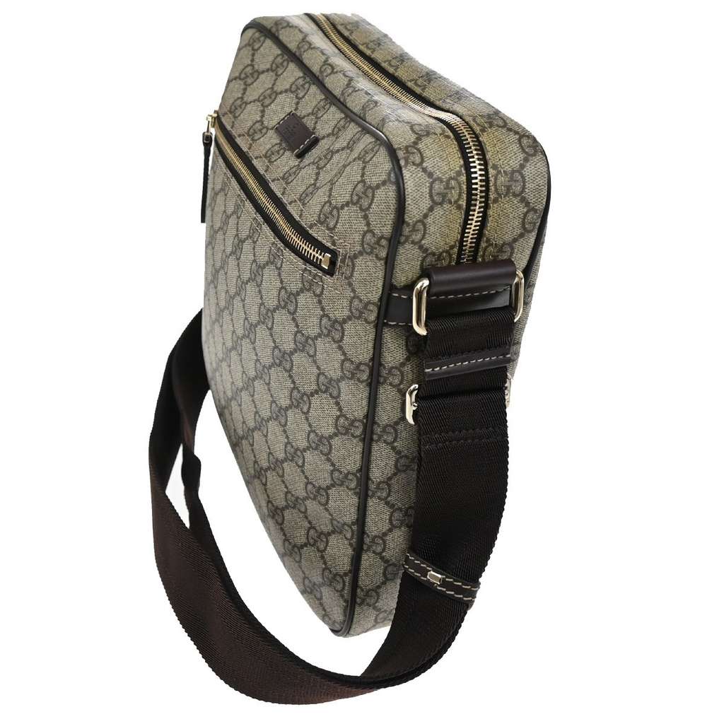 Gucci Front Zip Messenger Brown Canvas Good condition - Inside View