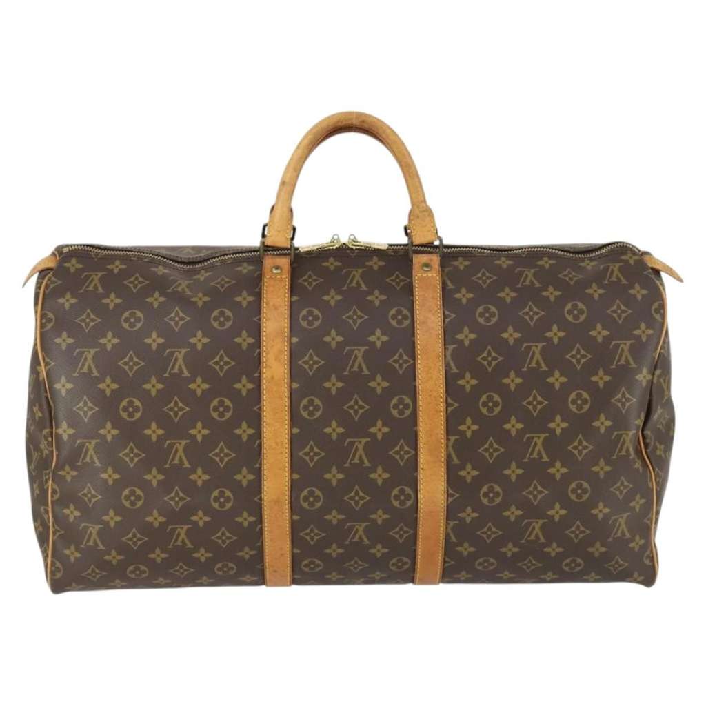 Louis Vuitton Keepall Bag Brown Canvas Fair condition - Back View