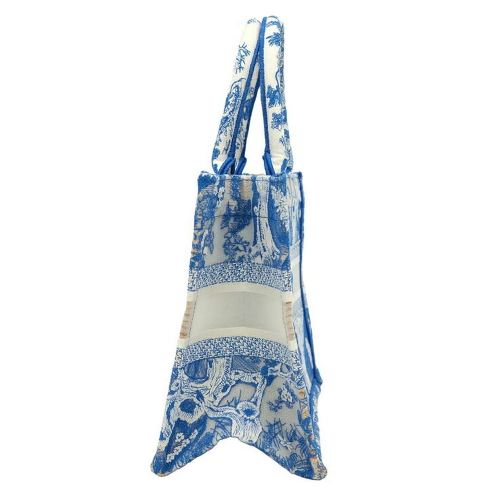 Christian Dior Book Tote Blue Canvas Good condition - Model View