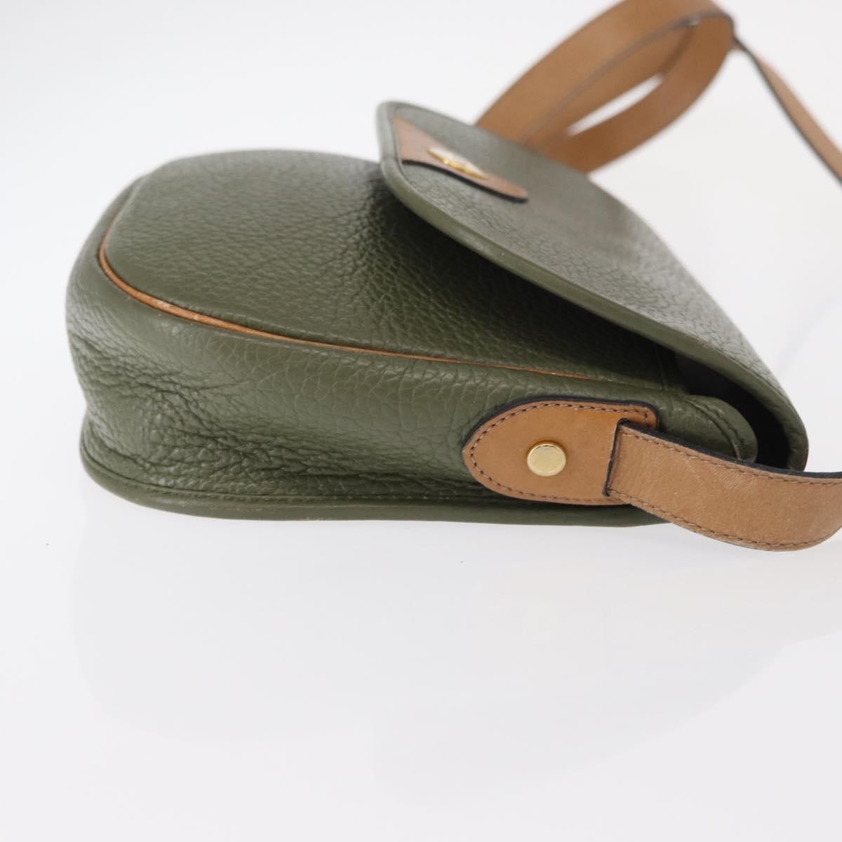Christian Dior Vintage Shoulder Bag Green Leather Good condition - Inside View