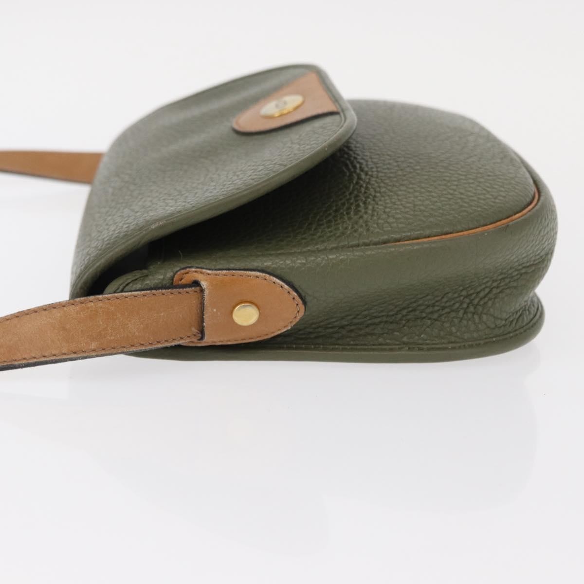 Christian Dior Vintage Shoulder Bag Green Leather Good condition - Model View